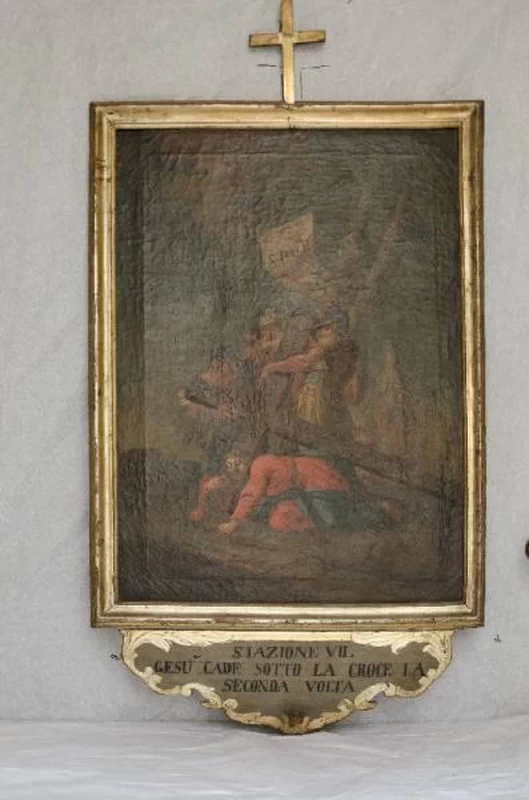 57-Via Crucis-stazione VII-Gesù cade la seconda volta-Chiesa di san Carlo (BS)